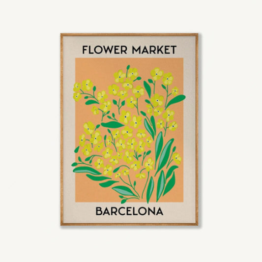 Flower Market Barcelona in Tasmanian Oak Frame | Atollo Printshop