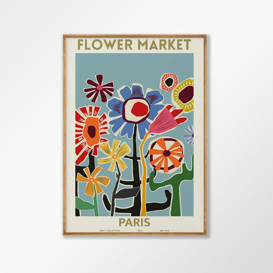 Flower Market Paris in Tasmanian Oak Frame | Atollo Printshop