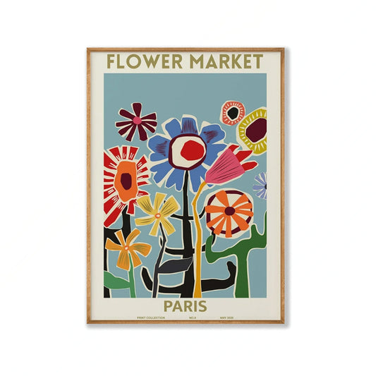 Flower Market Paris in Tasmanian Oak Frame | Atollo Printshop