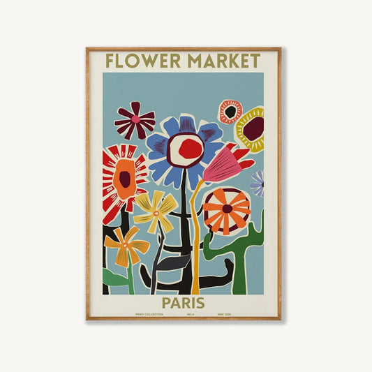 Flower Market Paris in Tasmanian Oak Frame | Atollo Printshop