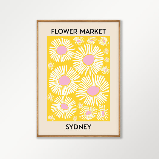 Flower Market Sydney in Tasmanian Oak Frame | Atollo Printshop