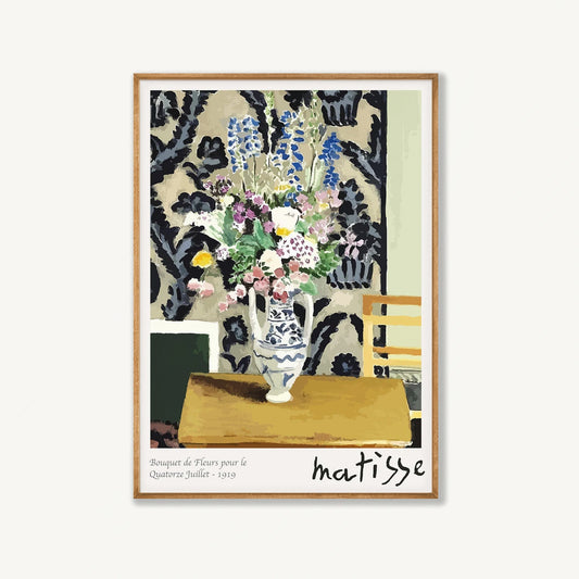 Henri Matisse – Flowers In Vase in Tasmanian Oak Frame | Atollo Printshop