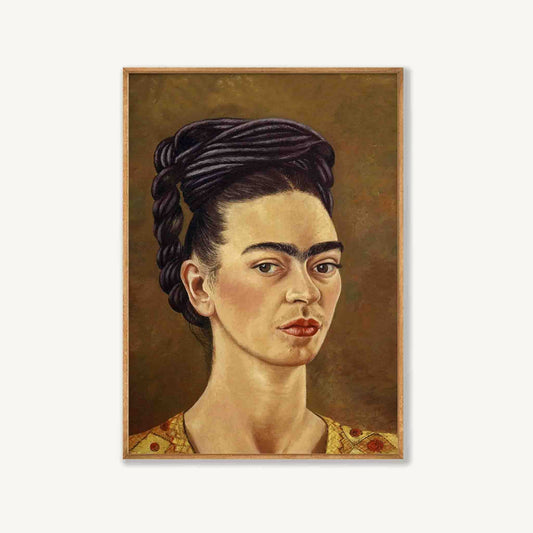 Frida Kahlo – Portrait in Tasmanian Oak Frame | Atollo Printshop