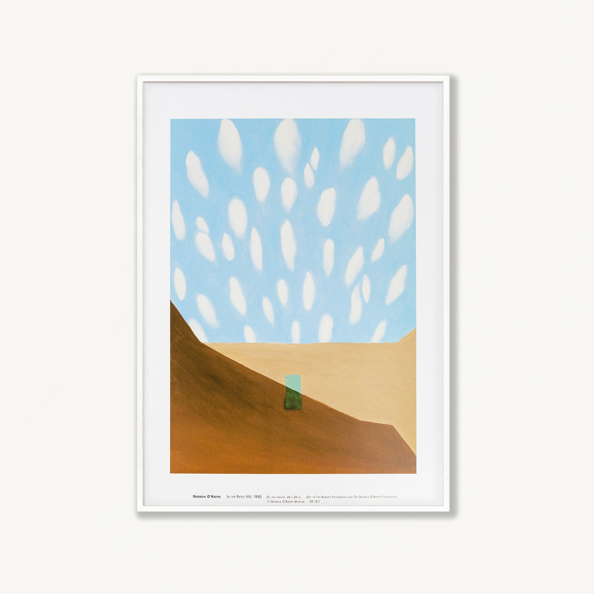 Clouds by Georgia O'Keefe in Matte White Frame | Atollo Printshop