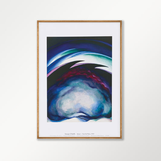 Blue Series by Georgia O'Keeffe in Tasmanian Oak Frame | Atollo Printshop