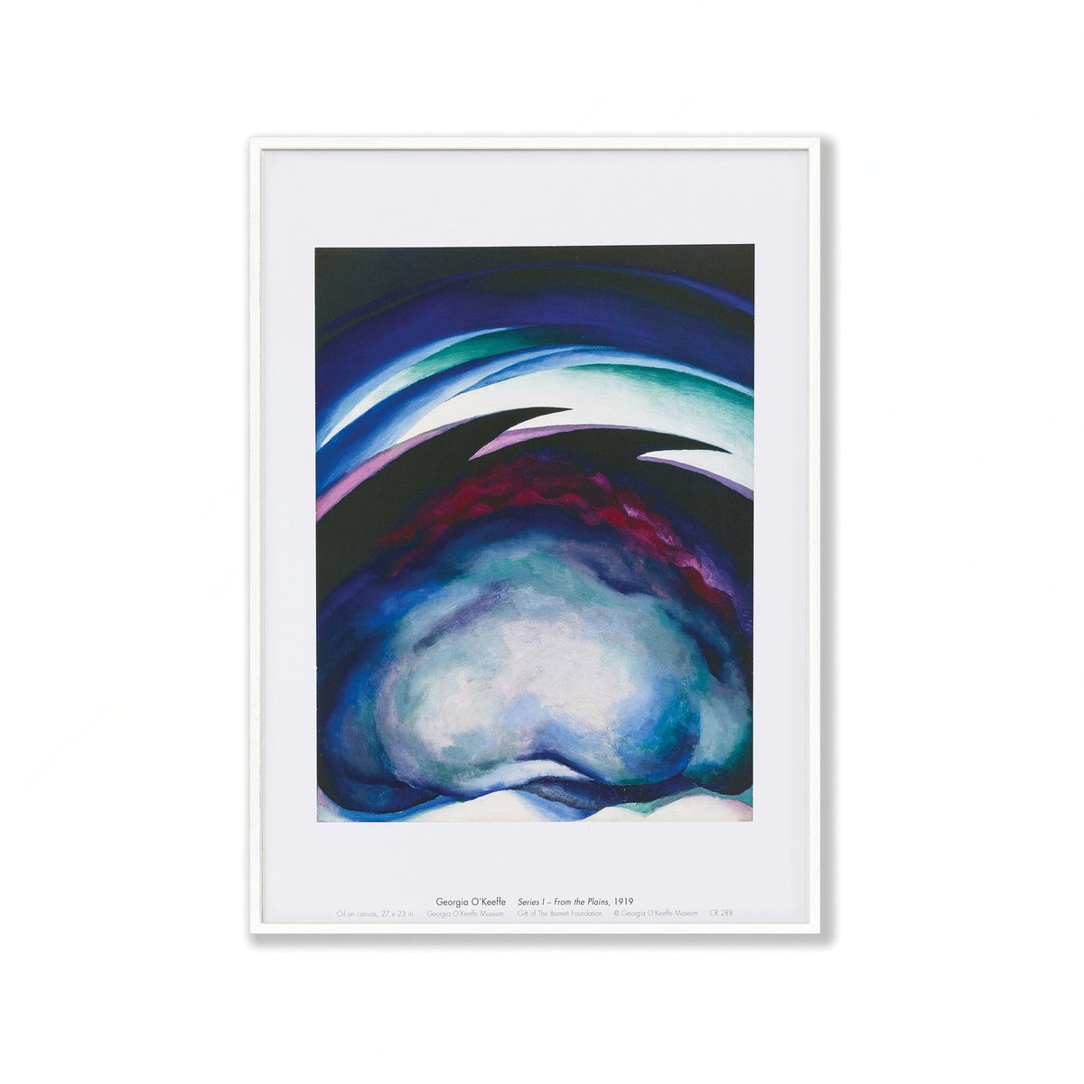 Blue Series by Georgia O'Keeffe in Matte White Frame | Atollo Printshop
