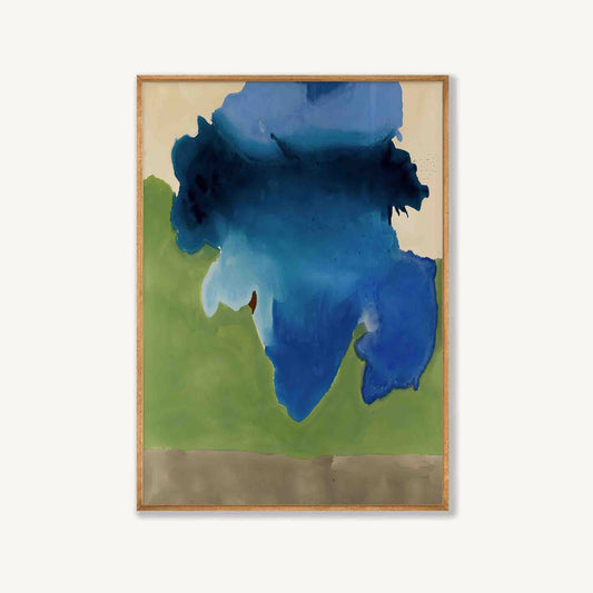 Green & Blue by Helen Frankenthaler in Tasmanian Oak Frame | Atollo Printshop