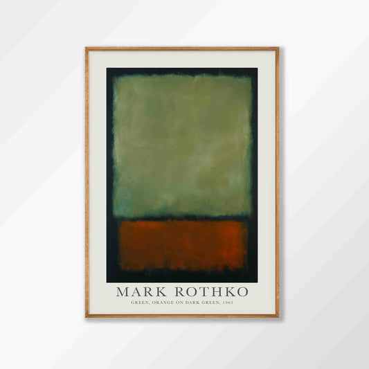Mark Rothko – Green and Orange 1963 in Tasmanian Oak Frame | Atollo Printshop