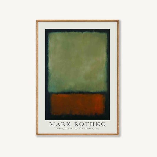 Mark Rothko – Green and Orange 1963 in Tasmanian Oak Frame | Atollo Printshop