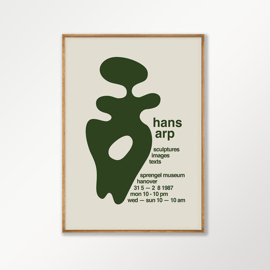 Hans Arp SIT Exhibition in Tasmanian Oak Frame | Atollo Printshop