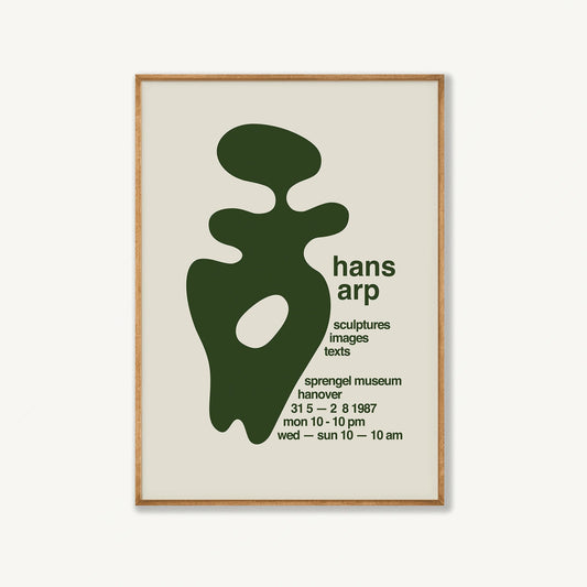 Hans Arp SIT Exhibition in Tasmanian Oak Frame | Atollo Printshop
