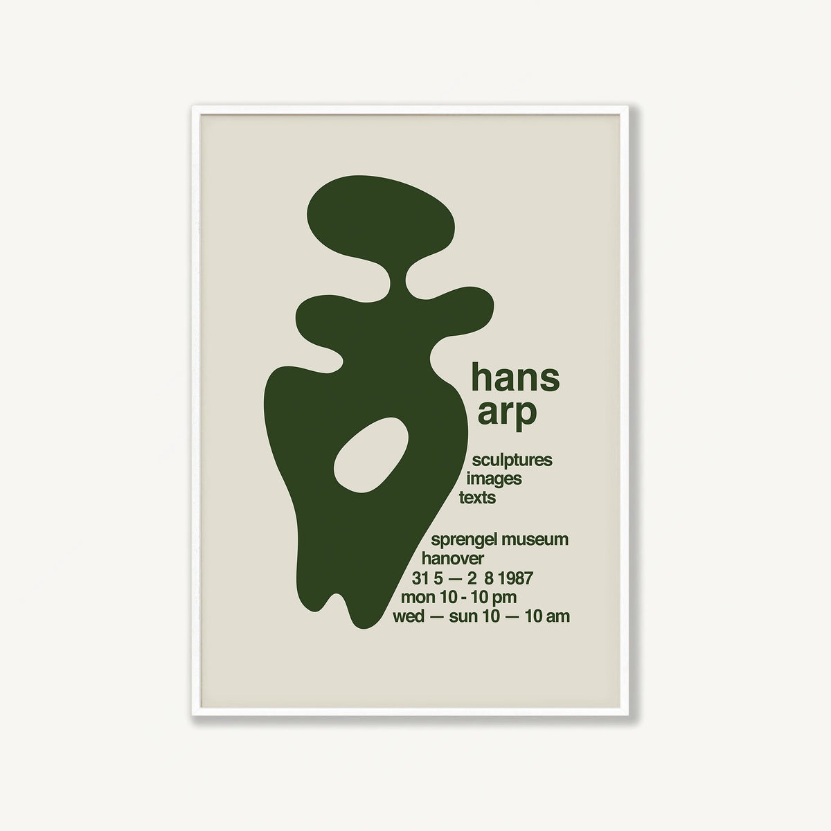 Hans Arp SIT Exhibition in Matte White Frame | Atollo Printshop