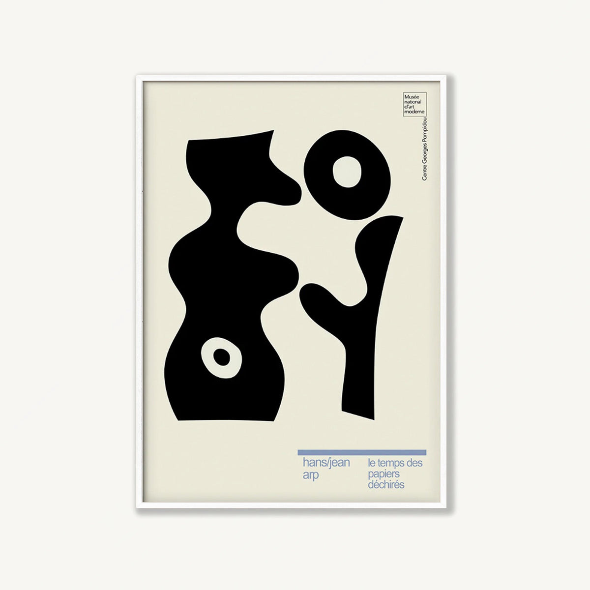 Hans Arp Minimal Exhibition in Matte White Frame | Atollo Printshop