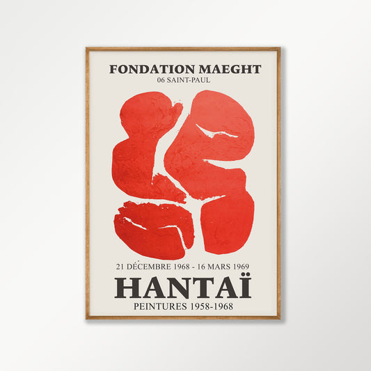 Simon Hantai Exhibition in Tasmanian Oak Frame | Atollo Printshop