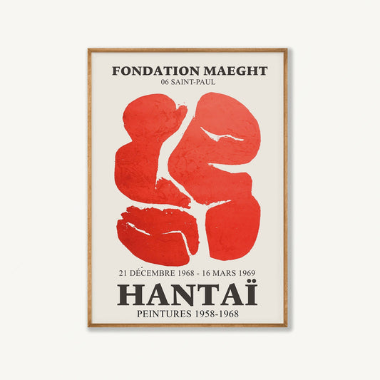 Simon Hantai Exhibition in Tasmanian Oak Frame | Atollo Printshop