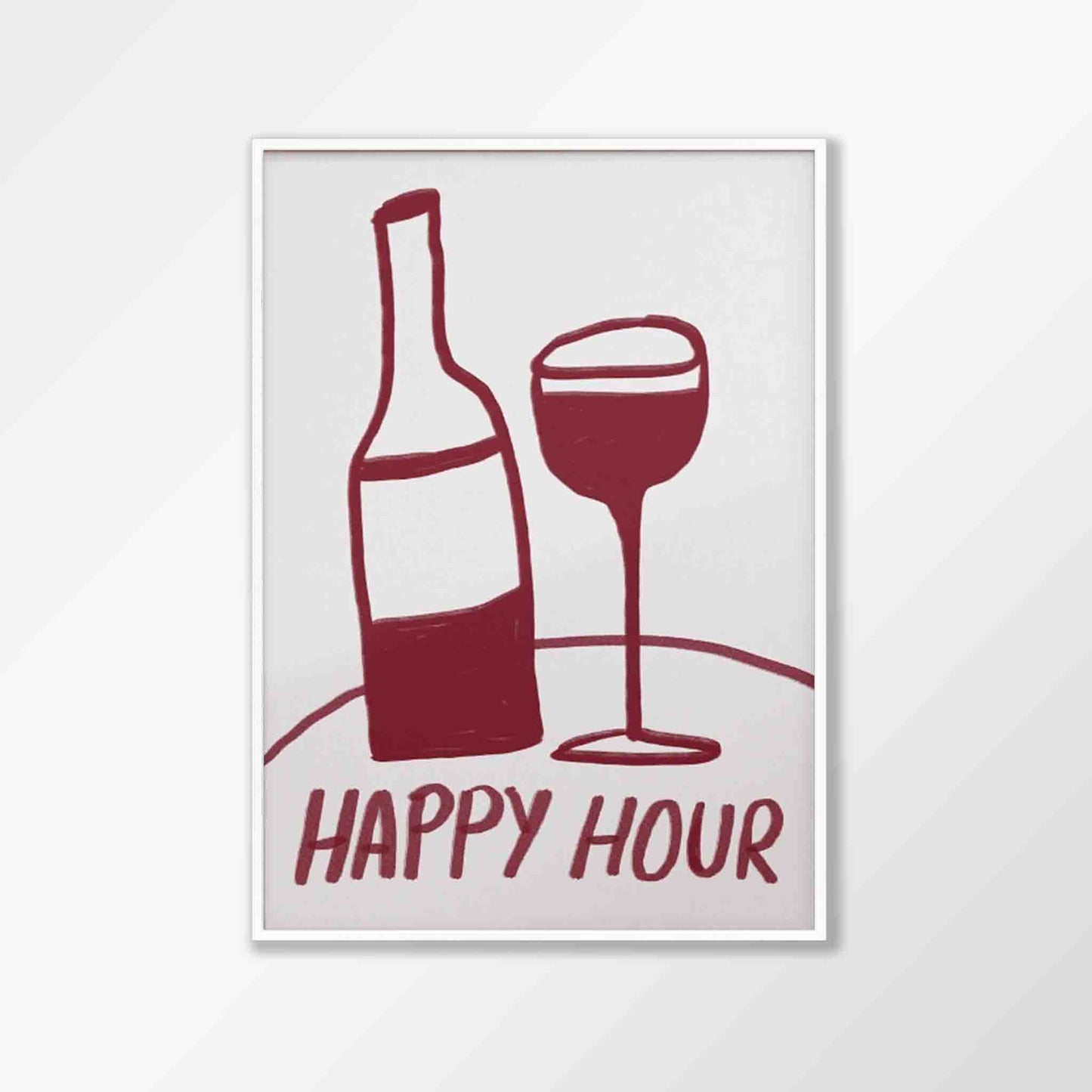 Happy Hour Wine Poster