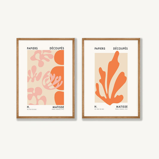 Henri Matisse – Papiers Découpés Set in Tasmanian Oak Frame | Atollo Printshop