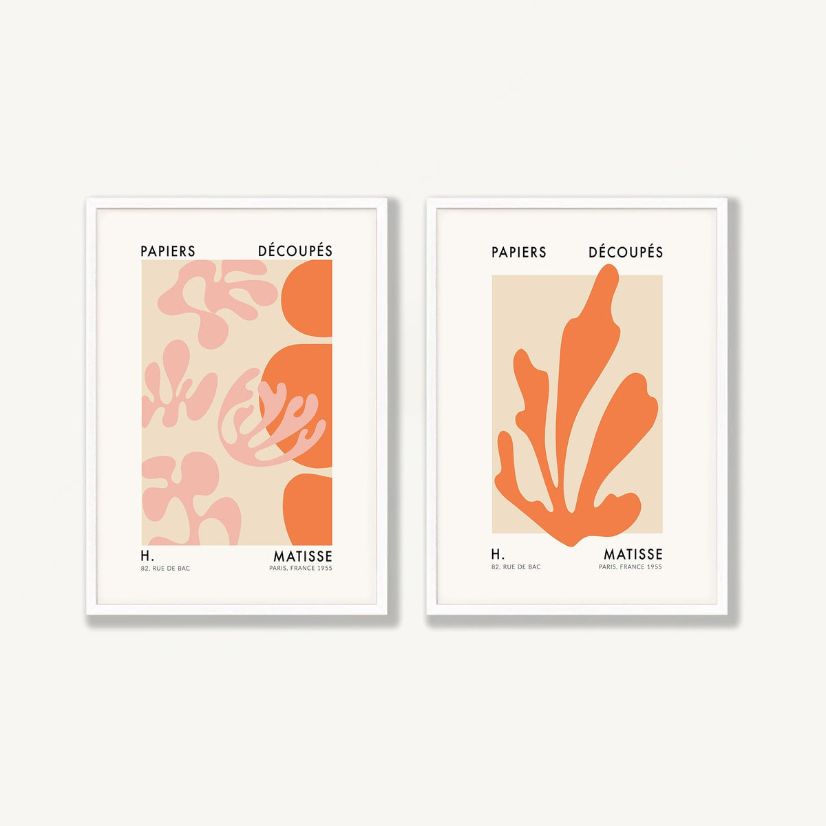 Henri Matisse – Papiers Découpés Set in Matte White Frame | Atollo Printshop