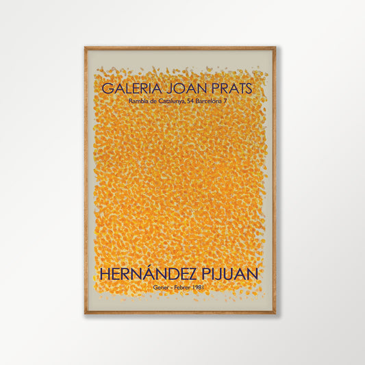 Hernández Pijuan Exhibition in Tasmanian Oak Frame | Atollo Printshop