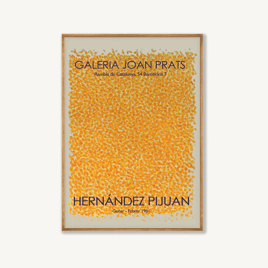 Hernández Pijuan Exhibition in Tasmanian Oak Frame | Atollo Printshop