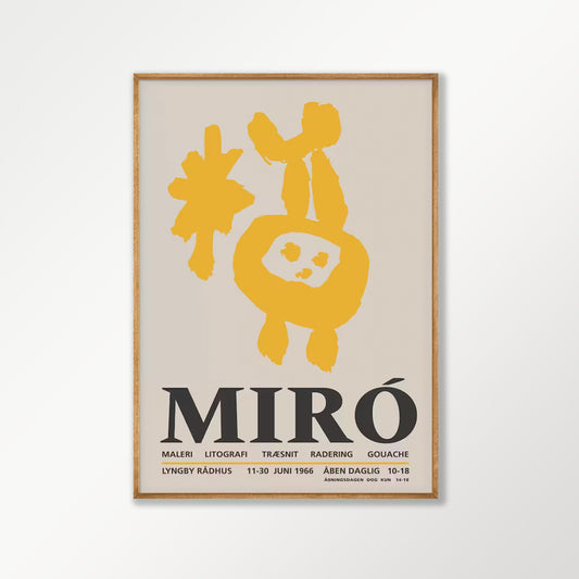 Joan Miró – Joan Miro Exhibition No.03 in Tasmanian Oak Frame | Atollo Printshop