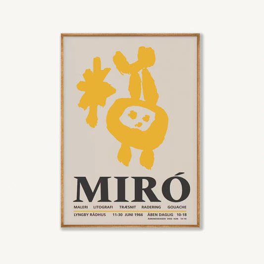 Joan Miró – Joan Miro Exhibition No.03 in Tasmanian Oak Frame | Atollo Printshop