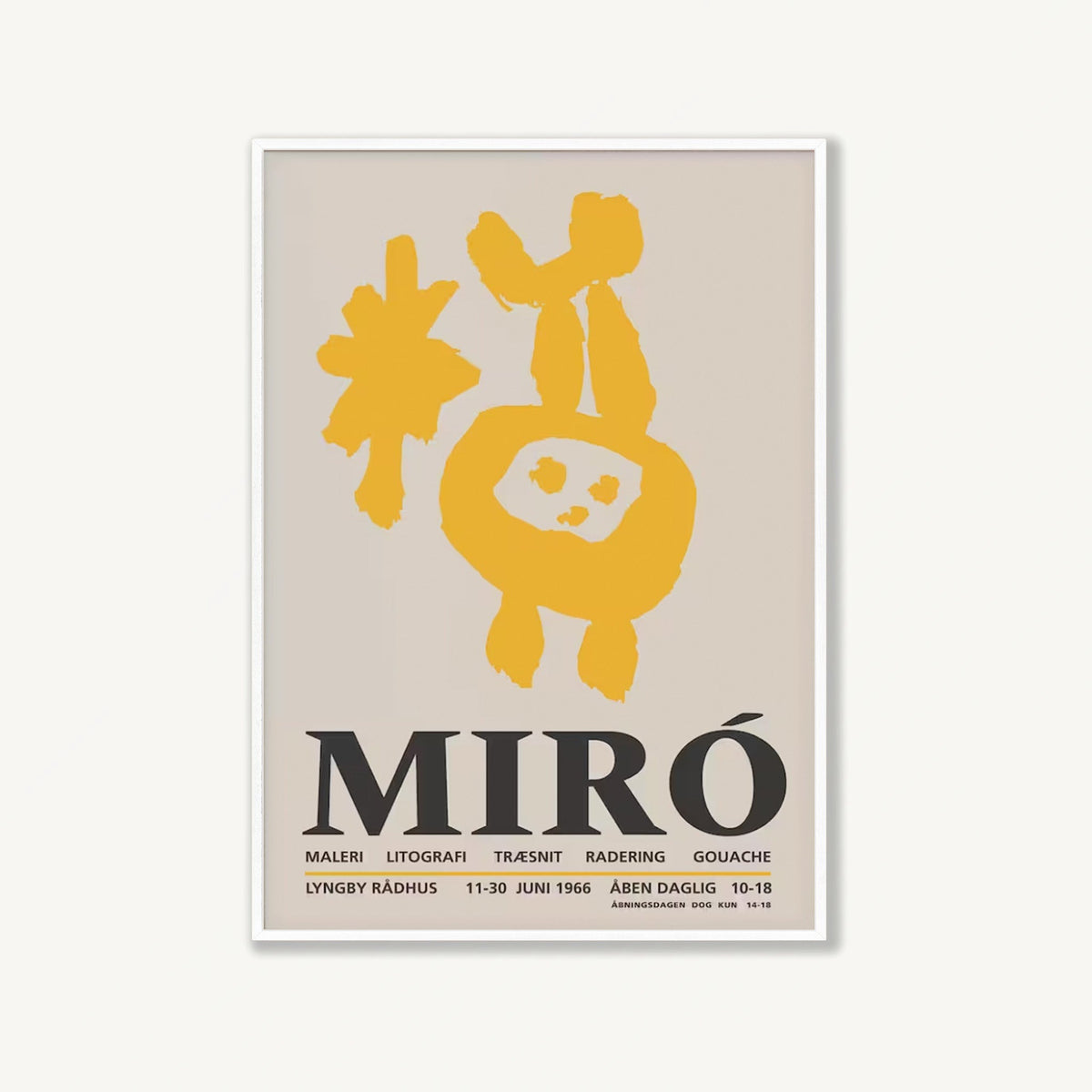 Joan Miró – Joan Miro Exhibition No.03 in Matte White Frame | Atollo Printshop