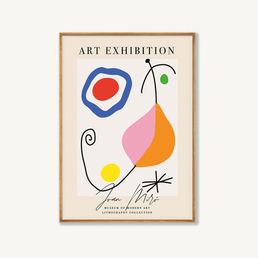 Joan Miró – Joan Miro Litho Collection MOMA in Tasmanian Oak Frame | Atollo Printshop