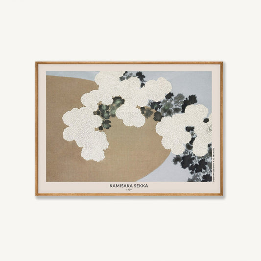 Japanese Flower by Kamisaka Sekka in Tasmanian Oak Frame | Atollo Printshop