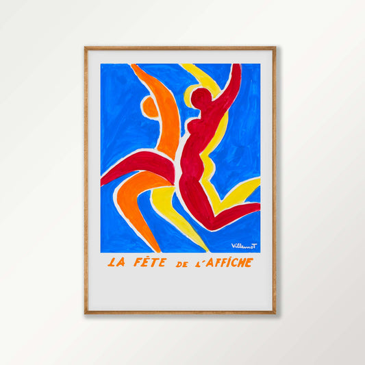 La Fete De L'Affiche by Villemot in Tasmanian Oak Frame | Atollo Printshop
