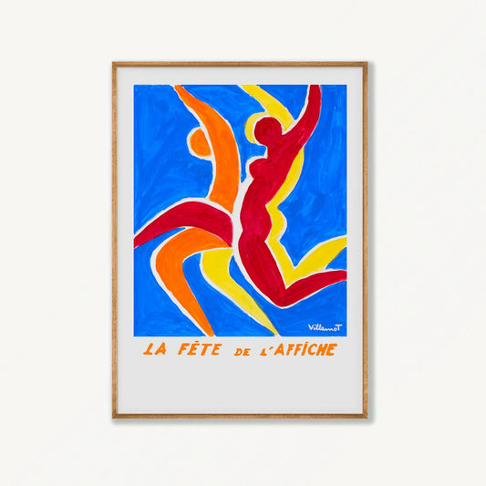 La Fete De L'Affiche by Villemot in Tasmanian Oak Frame | Atollo Printshop