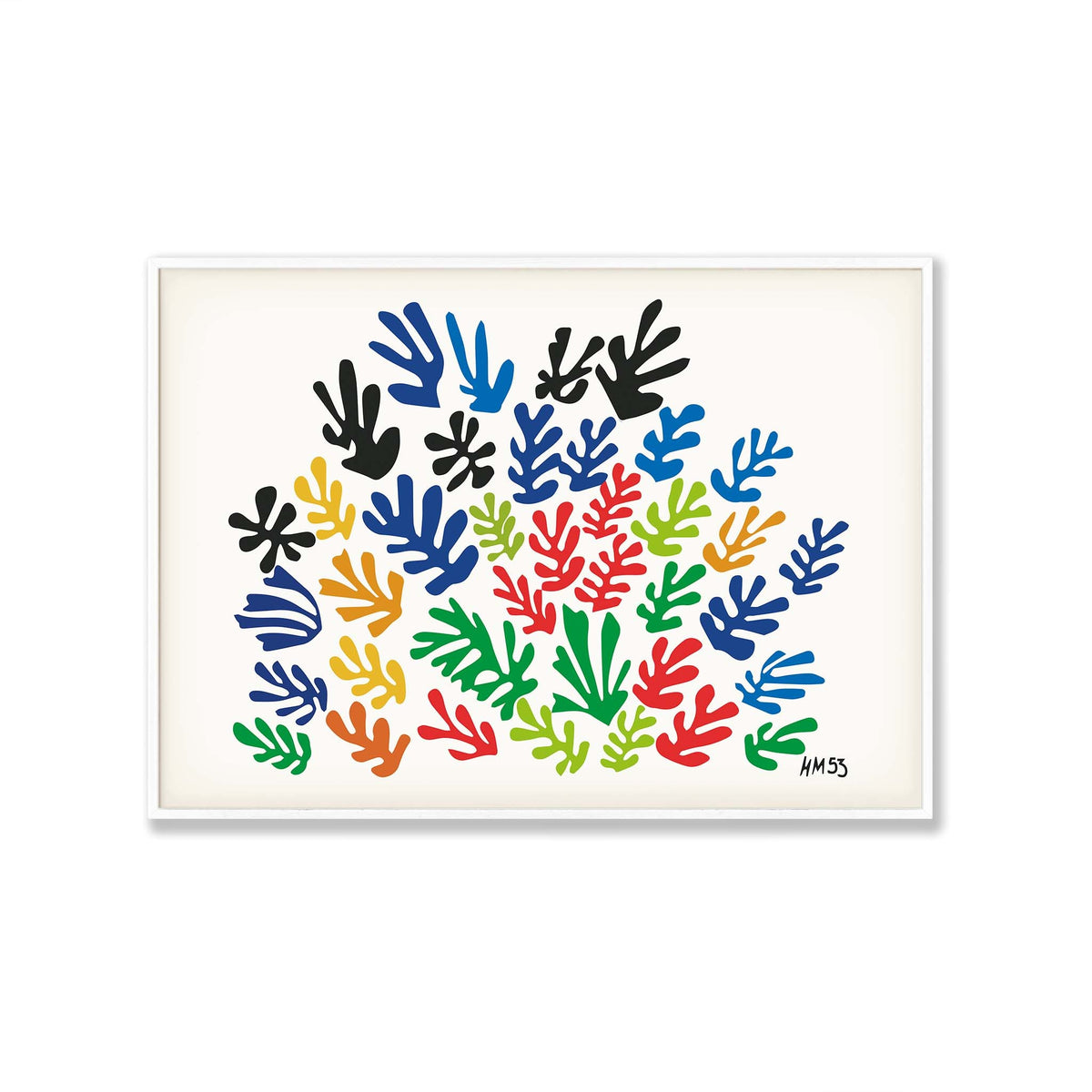 Henri Matisse – La Gerbe Poster in Matte White Frame | Atollo Printshop