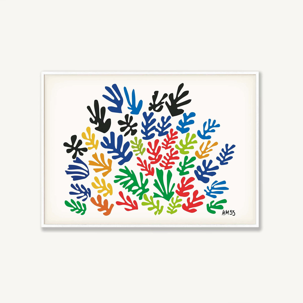 Henri Matisse – La Gerbe Poster in Matte White Frame | Atollo Printshop