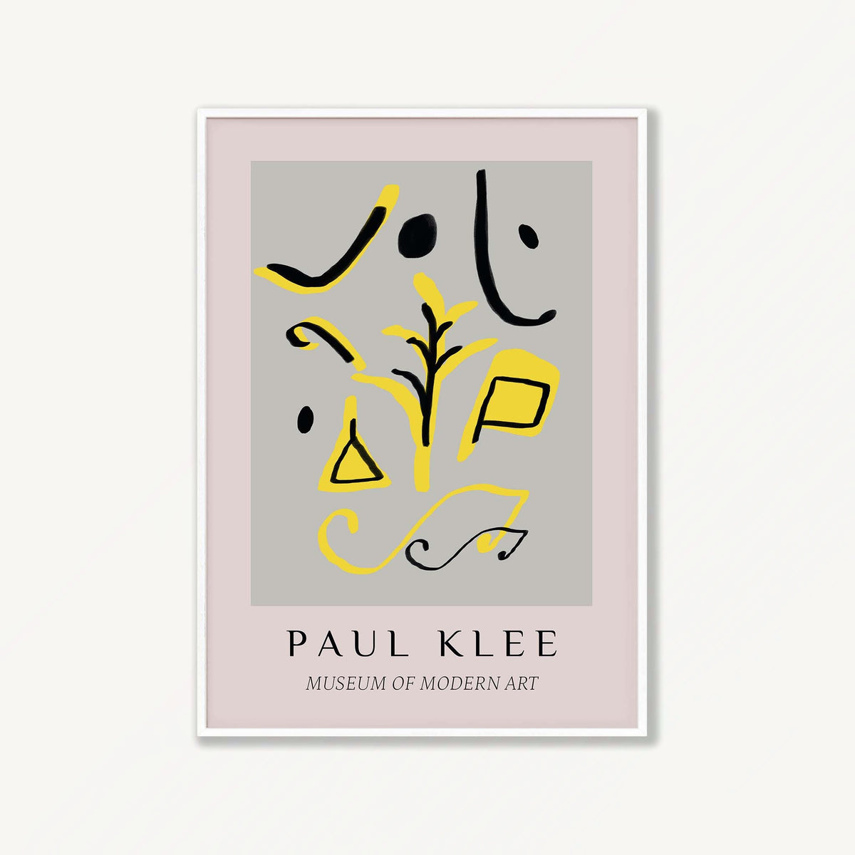 Light Figures by Paul Klee in Matte White Frame | Atollo Printshop