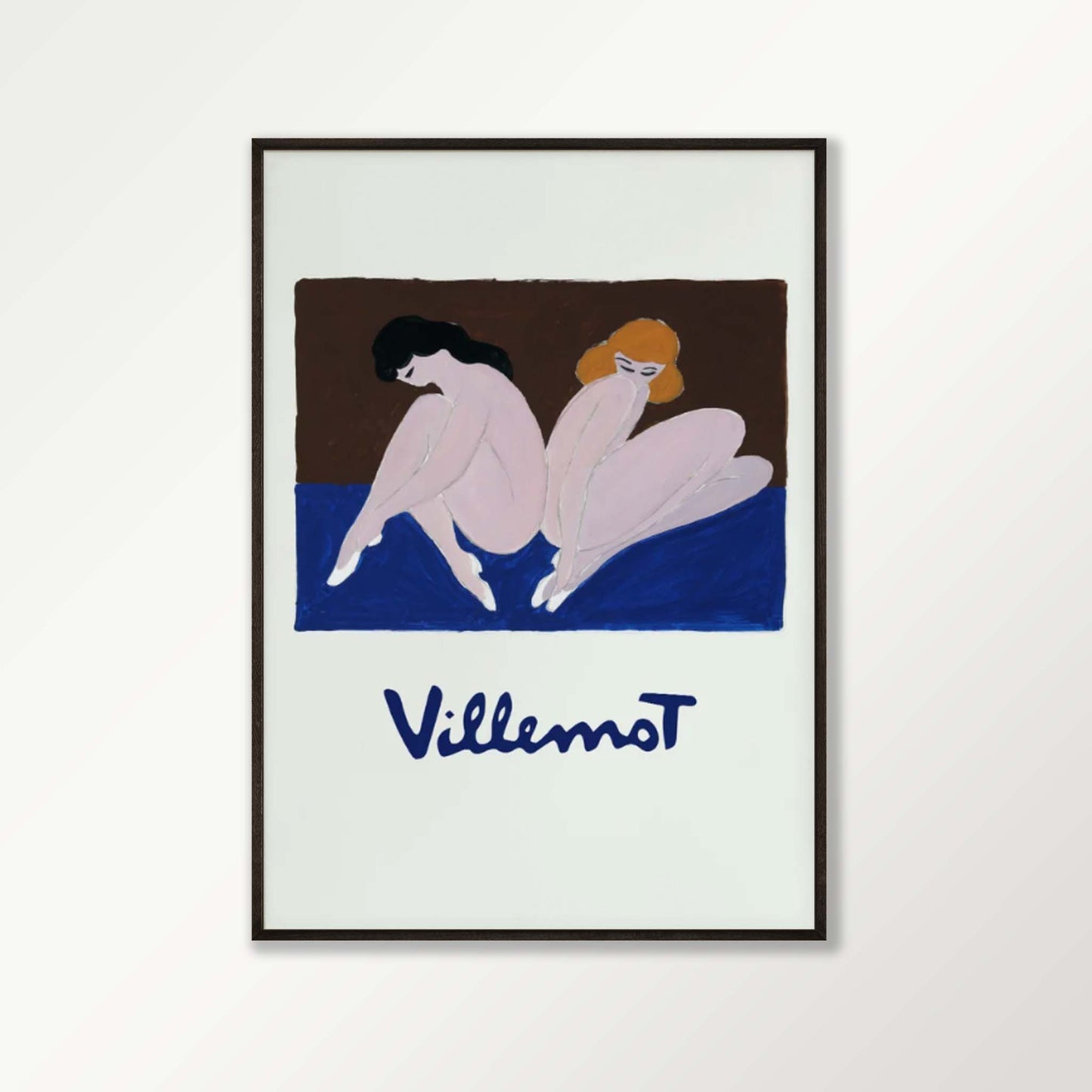 Lotus Ladys by Bernard Villemot in Matte Black Frame | Atollo Printshop