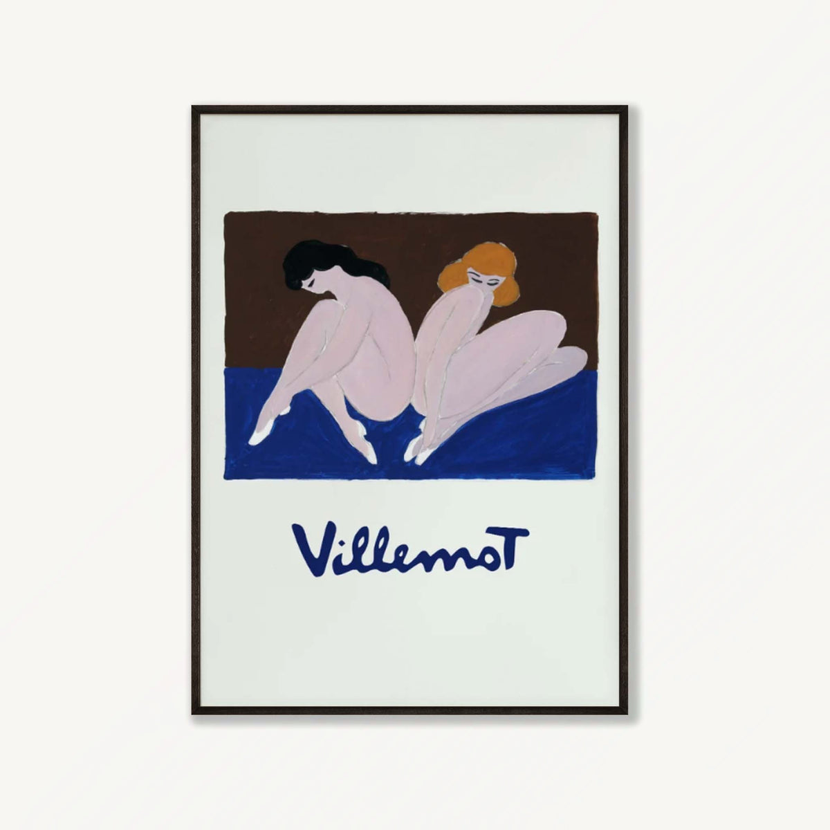 Lotus Ladys by Bernard Villemot in Matte Black Frame | Atollo Printshop
