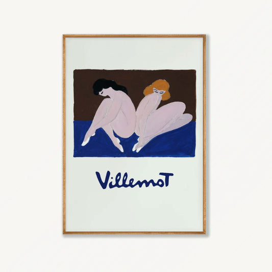 Lotus Ladys by Bernard Villemot in Tasmanian Oak Frame | Atollo Printshop