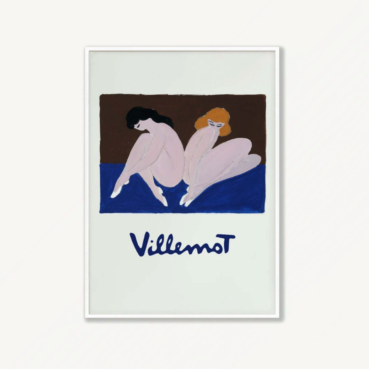 Lotus Ladys by Bernard Villemot in Matte White Frame | Atollo Printshop