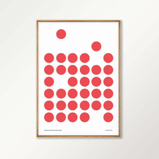 Low Noise Cassette Tape Poster 1974 in Tasmanian Oak Frame | Atollo Printshop