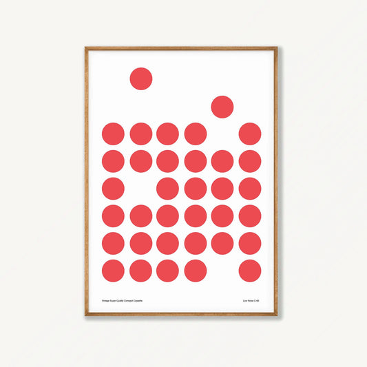 Low Noise Cassette Tape Poster 1974 in Tasmanian Oak Frame | Atollo Printshop