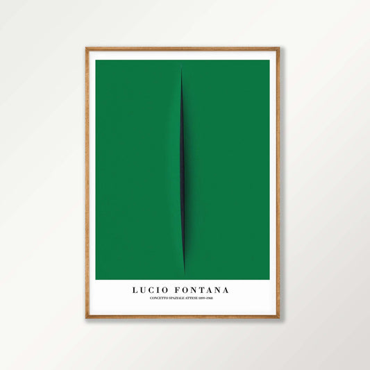 Lucio Fontana Concetto Exhibition in Tasmanian Oak Frame | Atollo Printshop