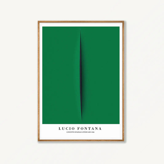 Lucio Fontana Concetto Exhibition in Tasmanian Oak Frame | Atollo Printshop