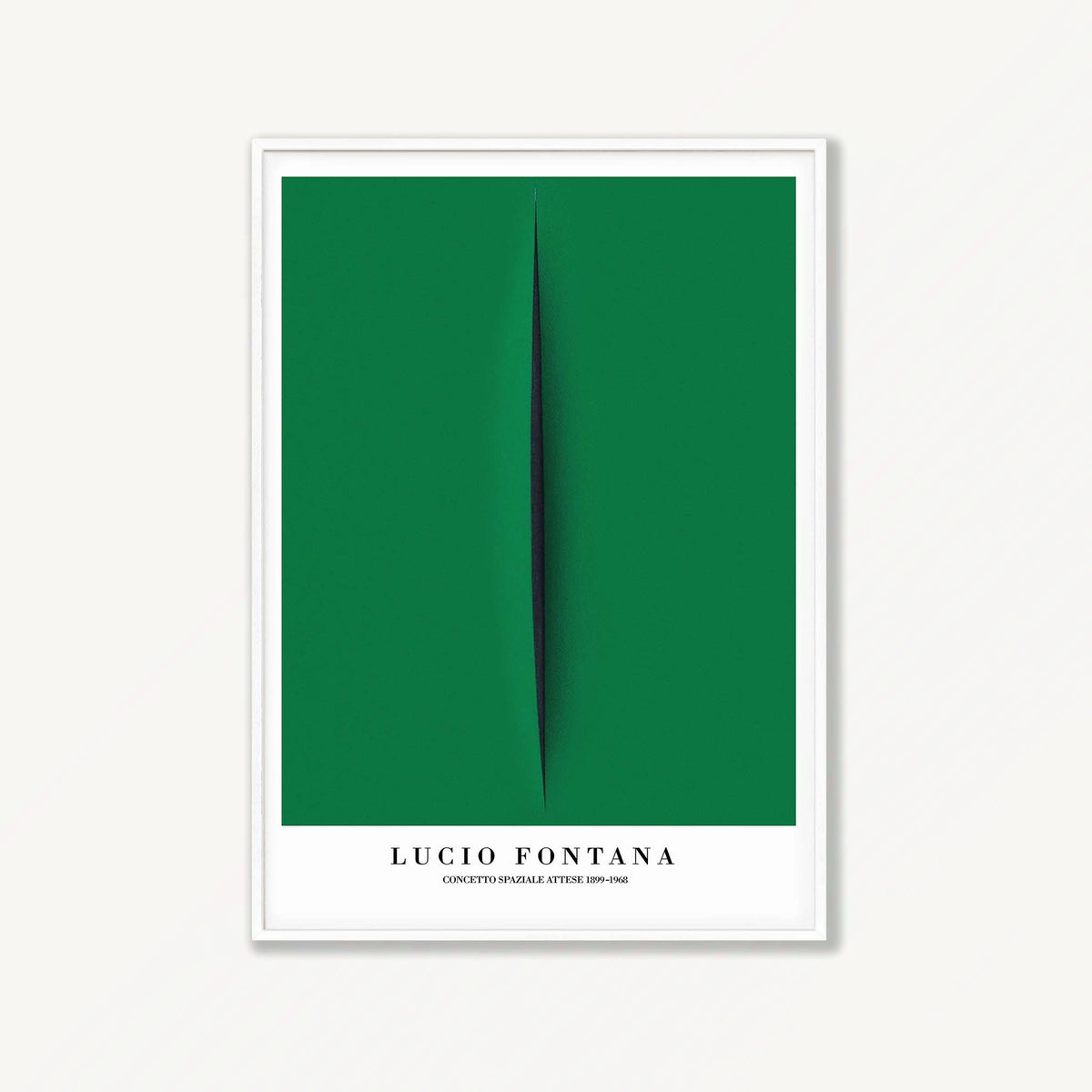 Lucio Fontana Concetto Exhibition in Matte White Frame | Atollo Printshop