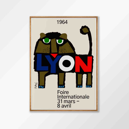 Lyon 1964 by Celestino Piatti in Tasmanian Oak Frame | Atollo Printshop
