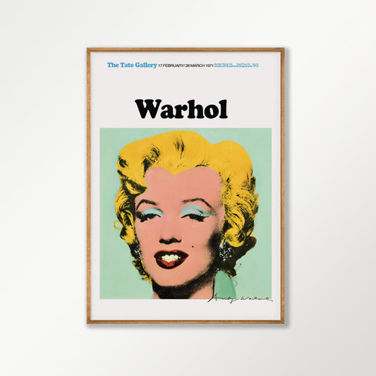 Andy Warhol – Marilyn Monroe Exhibition Poster in Tasmanian Oak Frame | Atollo Printshop