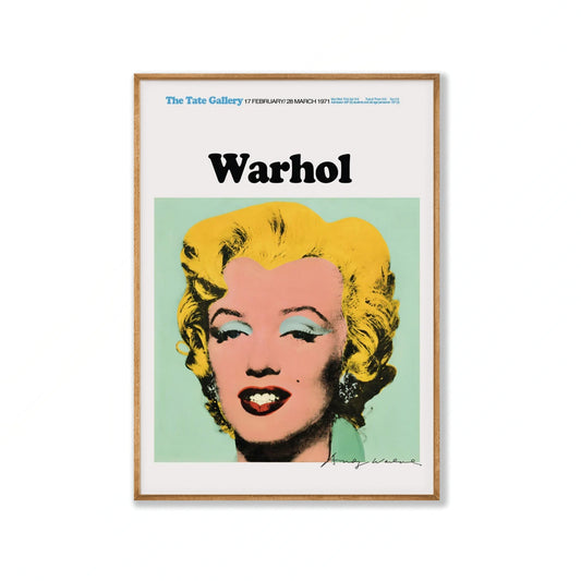 Andy Warhol – Marilyn Monroe Exhibition Poster in Tasmanian Oak Frame | Atollo Printshop