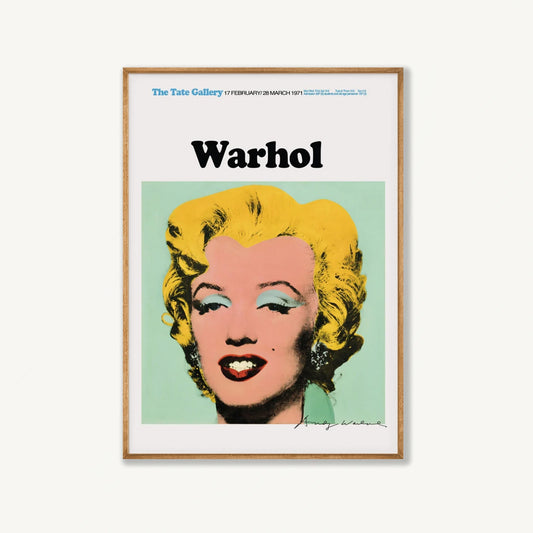 Andy Warhol – Marilyn Monroe Exhibition Poster in Tasmanian Oak Frame | Atollo Printshop