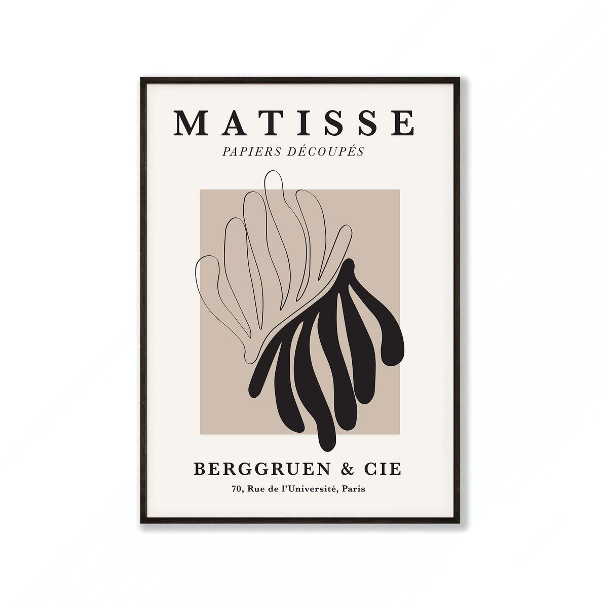 Henri Matisse – Papiers Decoupes Exhibition in Matte Black Frame | Atollo Printshop