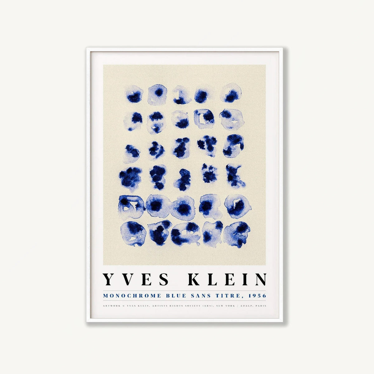Monochrome by Yves Klein in Matte White Frame | Atollo Printshop