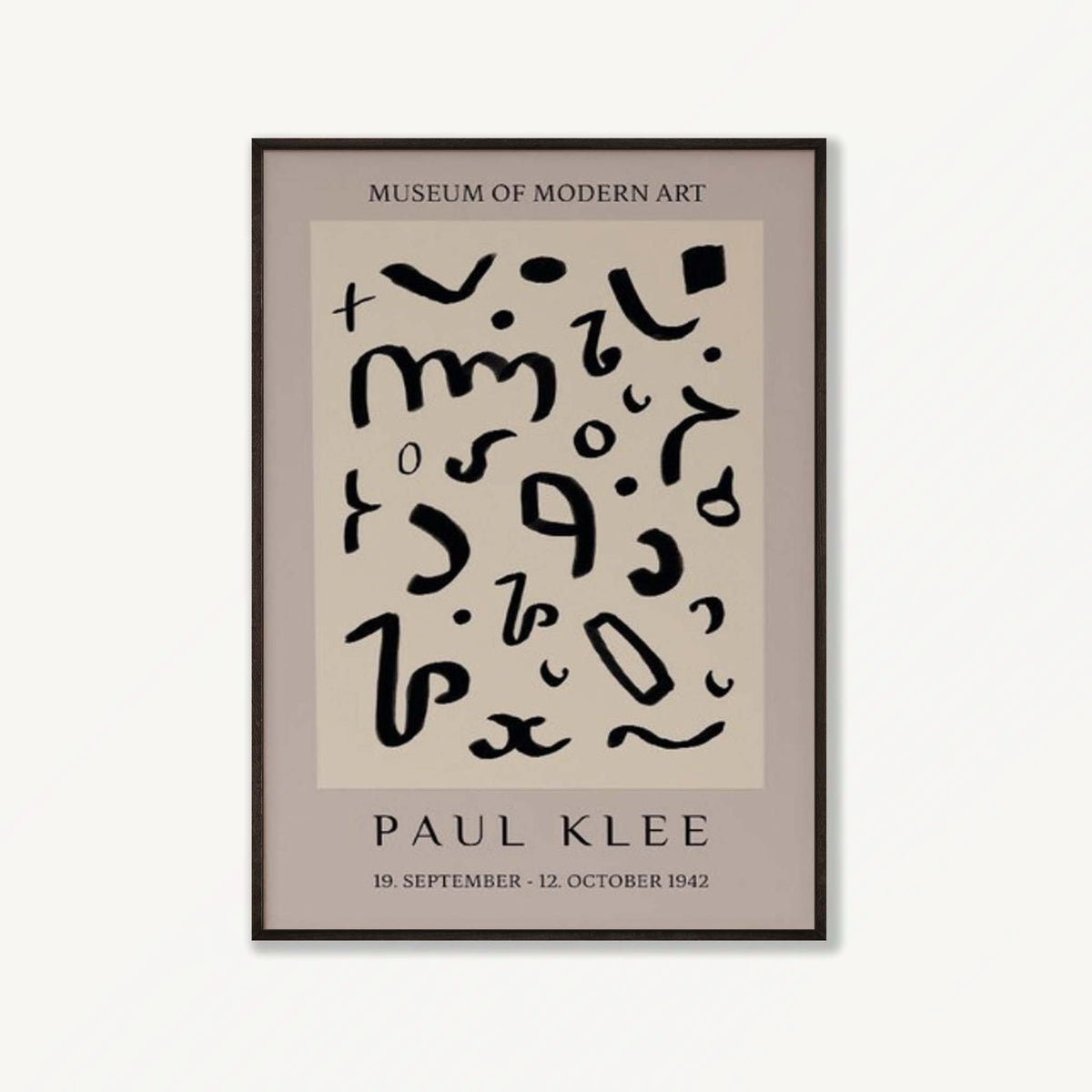 Monogram by Paul Klee in Matte Black Frame | Atollo Printshop